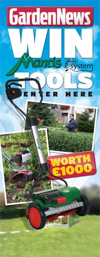 Garden News magazine rollerbanner